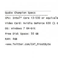В сеть утекли системные требования Quake Champions